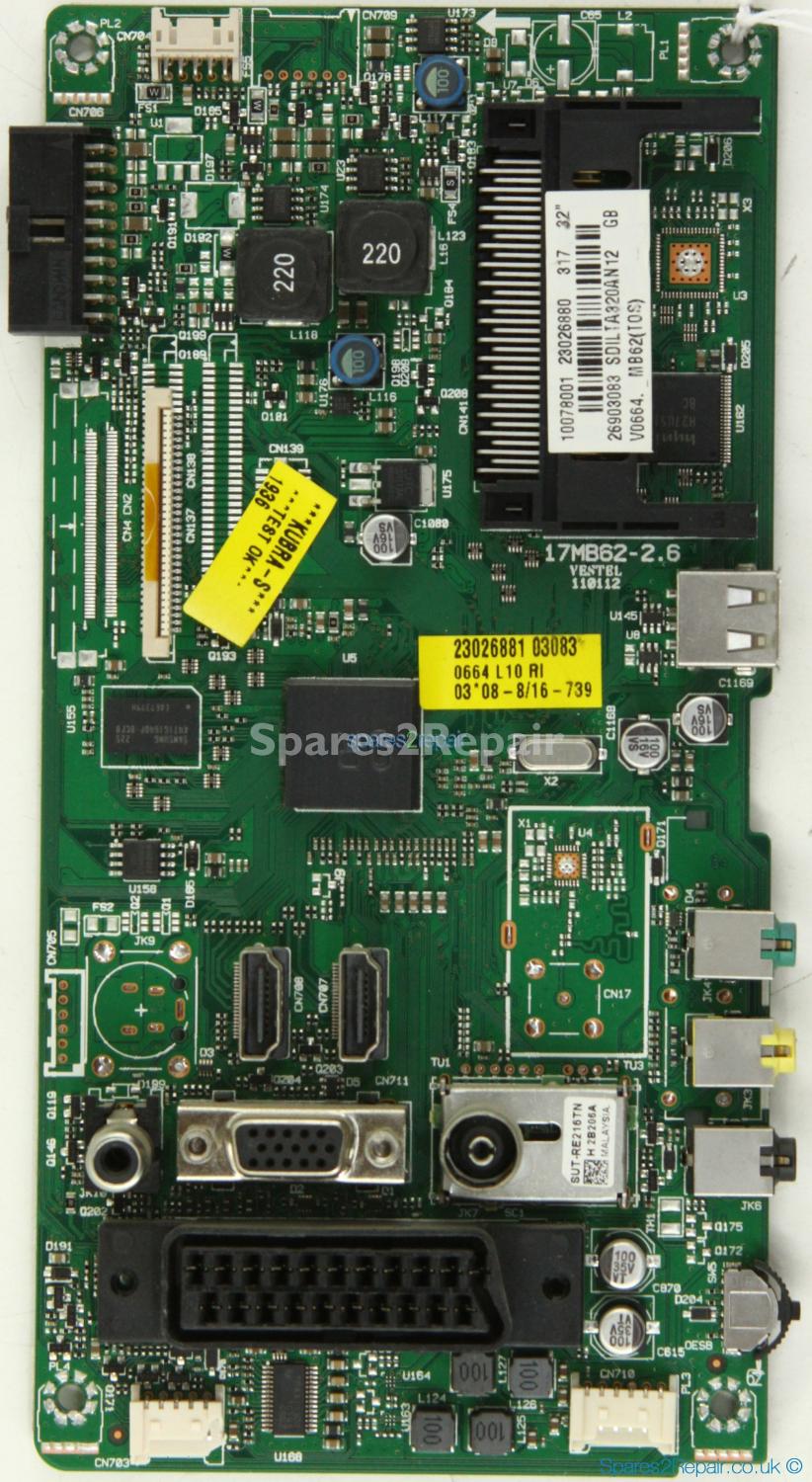 Toshiba 32DL933B - Main AV - 23026880 - 23026880 - 17MB62-2.6 - 110112