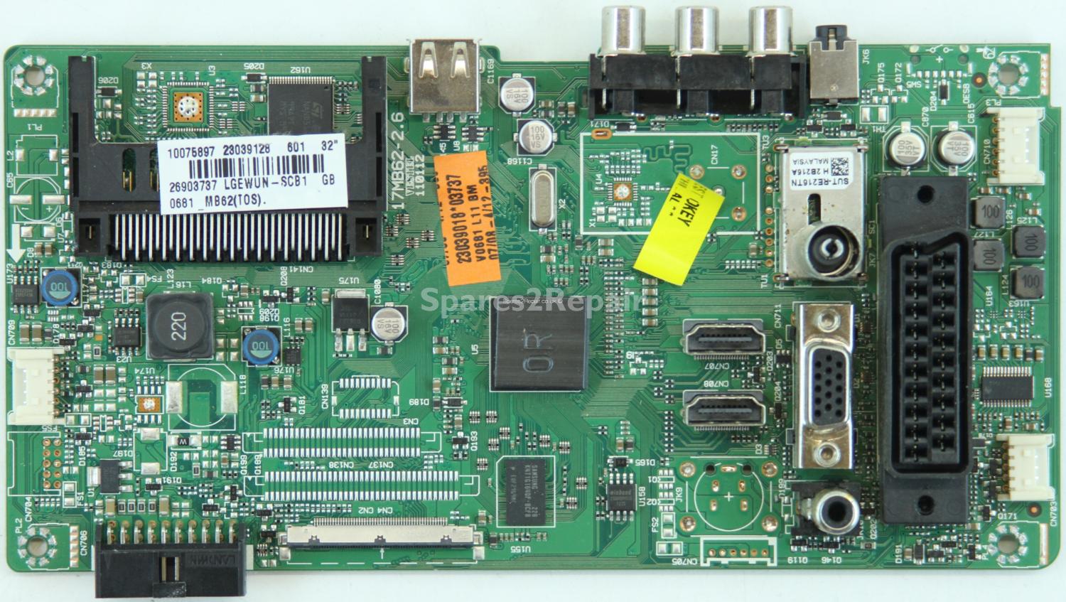 Toshiba 32BV702B - Main AV - 17MB62-2.6 - 110112 - 23039128 - 23039018