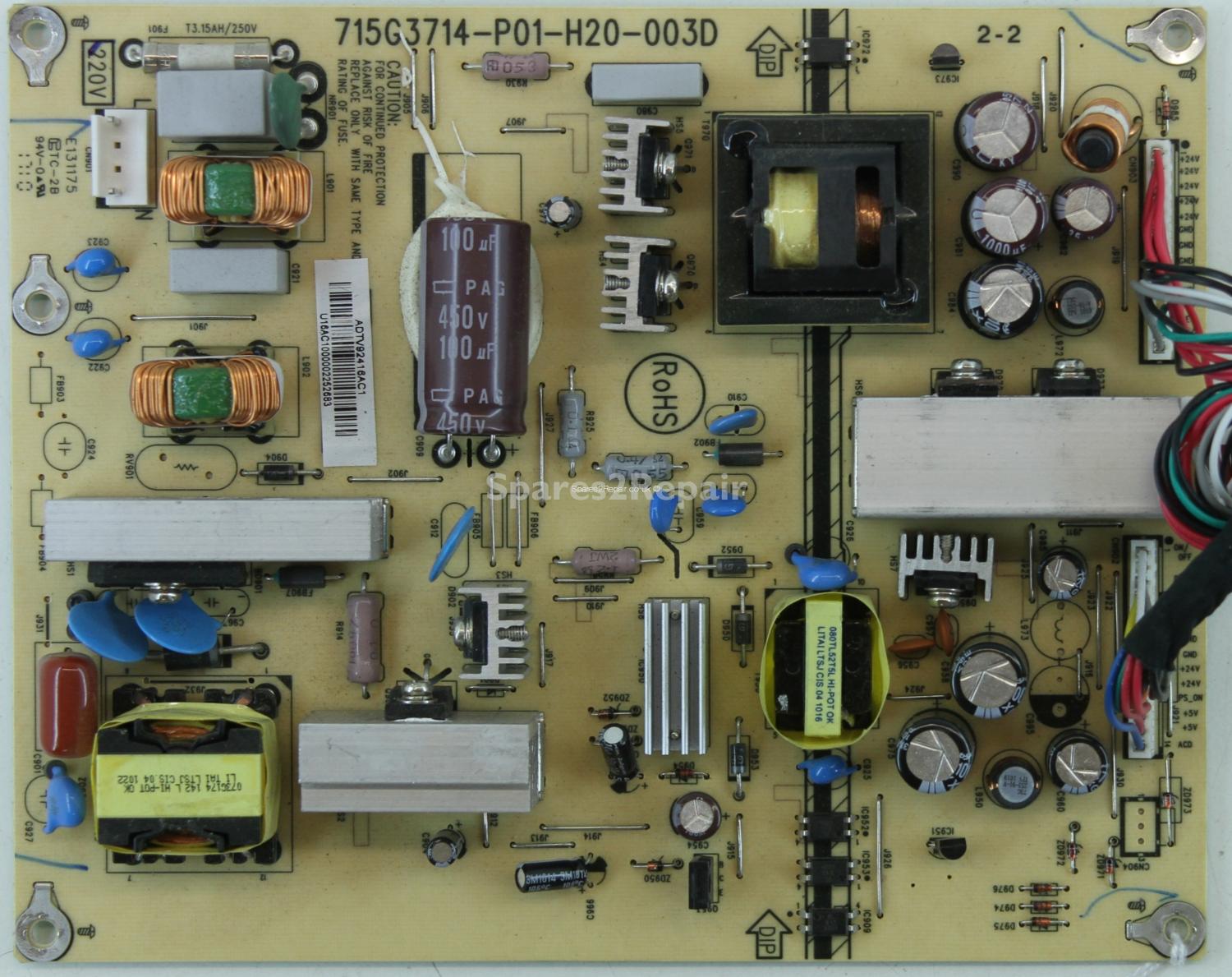 Toshiba 32LV713B - PSU - ADTV92416AC1 - 715G3714-P01-H20-003D