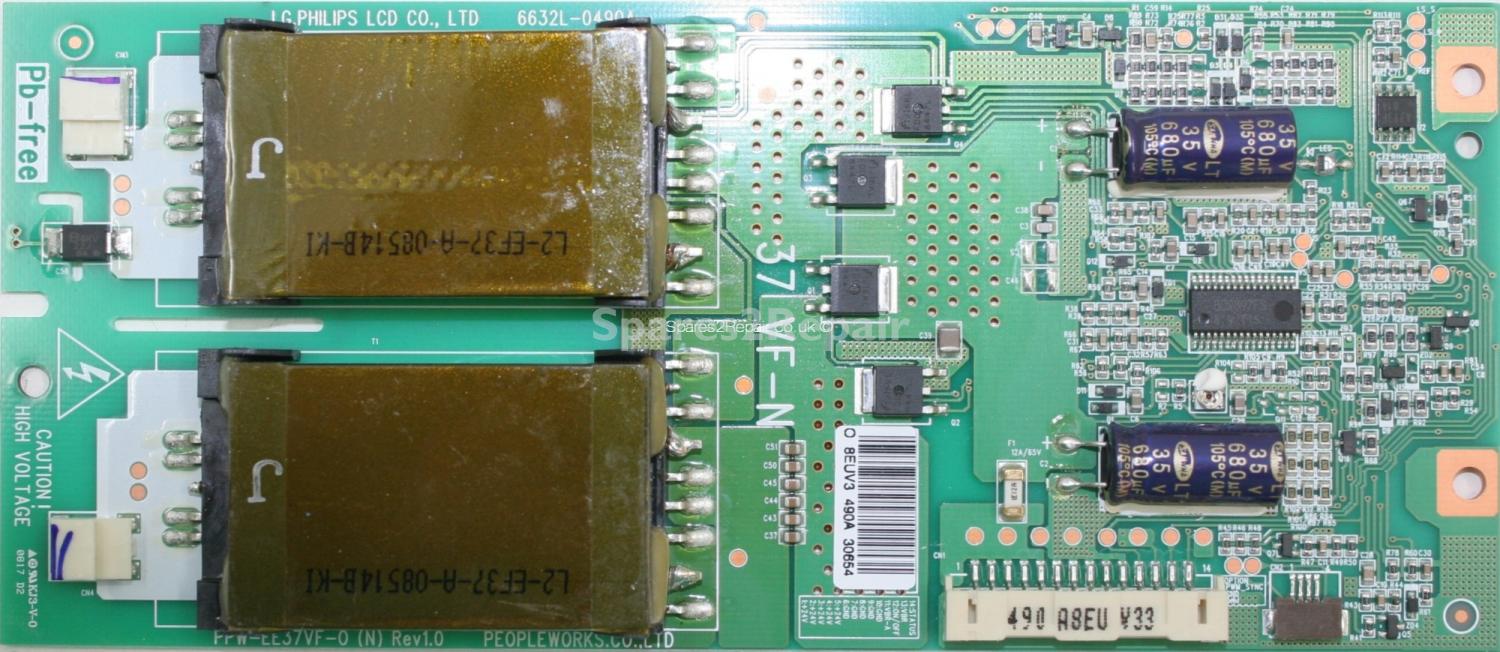 Toshiba 37XV505D - Inverter - 6632L-0490A - PPW-EE37VF-0 (N) Rev1.0