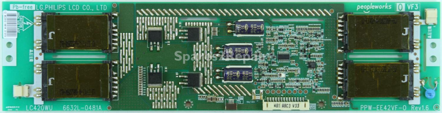 Toshiba 42XV553D - Inverter - 6632L-0481A - LC420WU - PPW-EE42VF-0 - Rev1.6