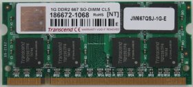Transcend 1Gb PC2-5300S DDR2-667 Laptop Memory