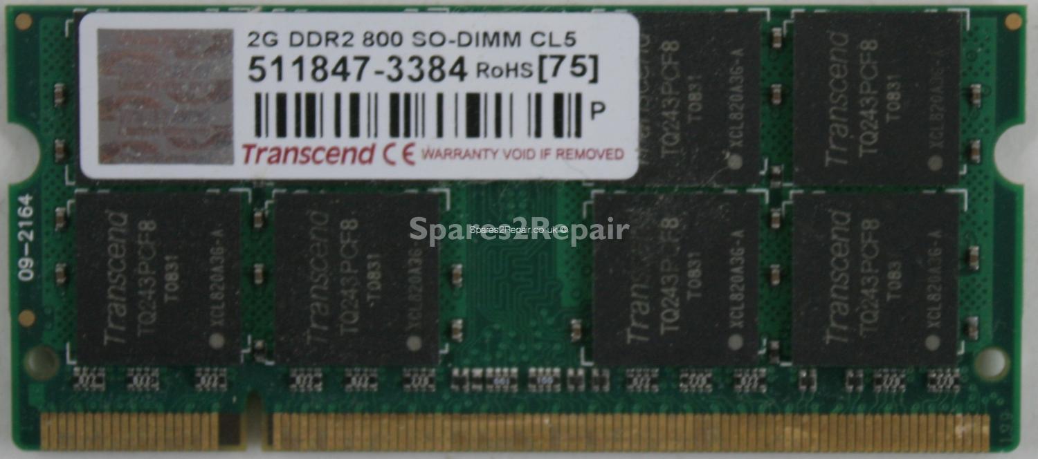 Transcend 2Gb PC2-6400S DDR2-800 Laptop Memory