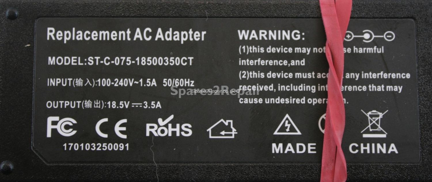 Unbranded - Charger - ST-C-075-18500350CT - 18.5V 3.5A